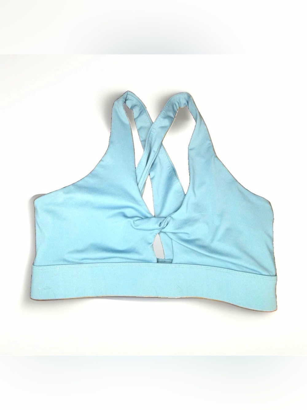Fabletics Women's XL Blue Wireless
Crossback Pullover Sports Bra